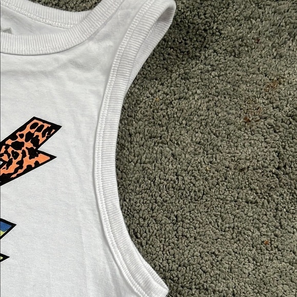 AC/DC White and Pink Tank Top with Lightning Bolts - Picture 5 of 13